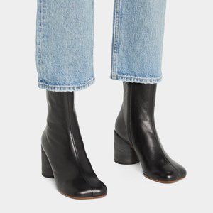 MAISON MARGIELA MM6 ANATOMIC 70 LEATHER ANKLE BOOTS